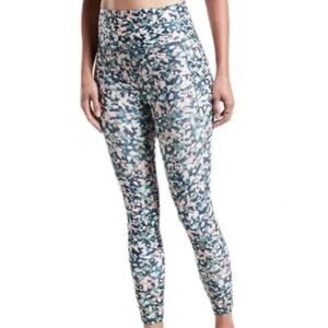 ATHLETA | Salutation Pocket Watercolor Printed Tight Multicolor Leggings | 1X